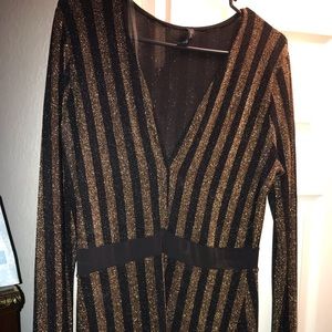 Black and gold dress